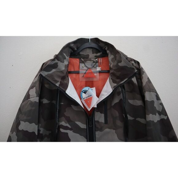 My Anorak 50838SN Women's Sz XL Gray Camo 2-Way Zip Hooded Trails Jacket - Picture 3 of 12